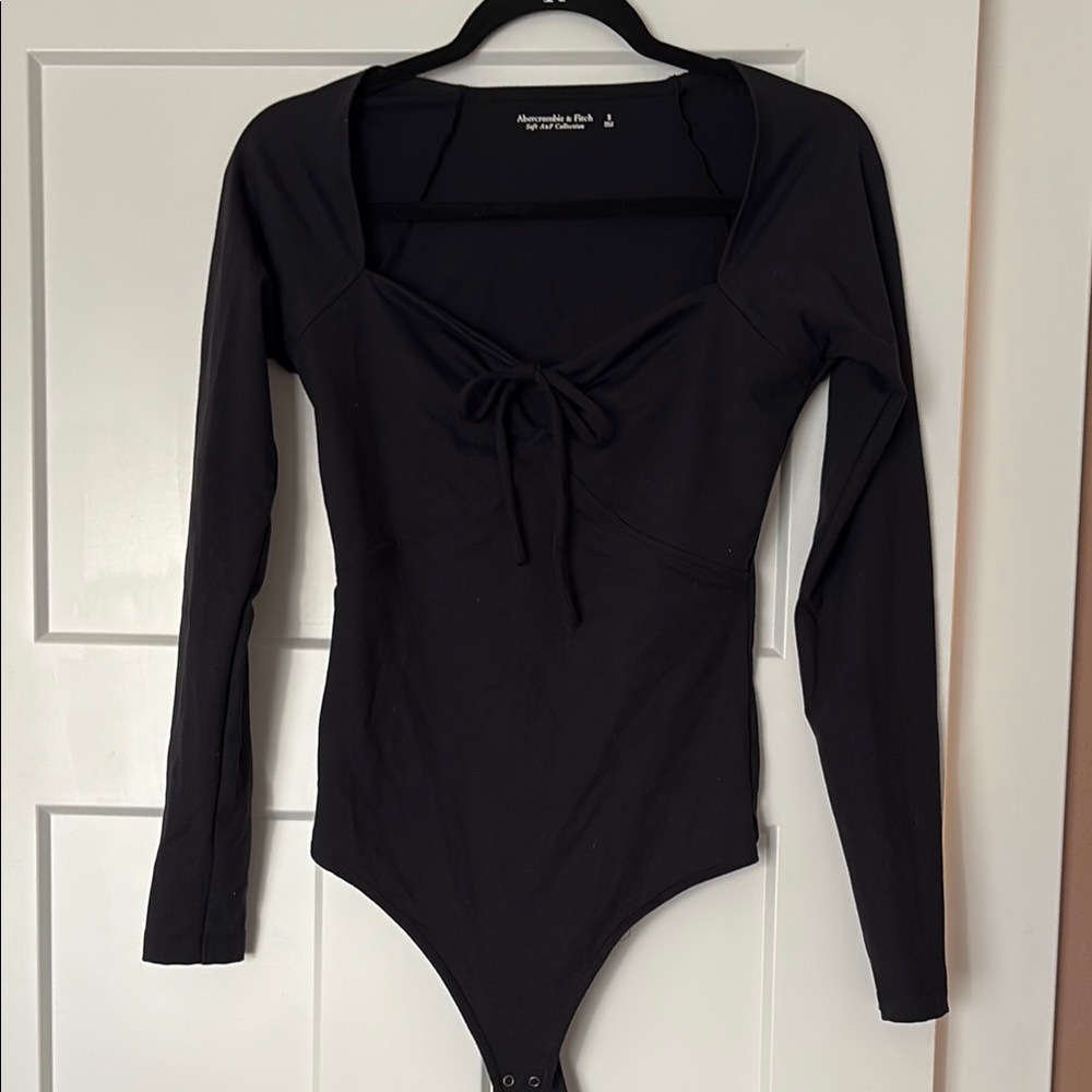 Abercrombie & Fitch Black Long Sleeve Bodysuit